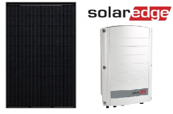 Koppeling Vooraf Bezet Compleet zonnepanelen pakket 14 stuks 405wp All Black met SolarEdge omvormer  - Zonnepanelen-voordelig