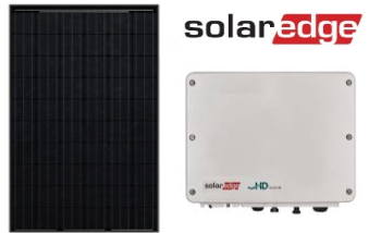 Compleet zonnepanelen pakket 6 stuks 370wp All Black met SolarEdge omvormer -
